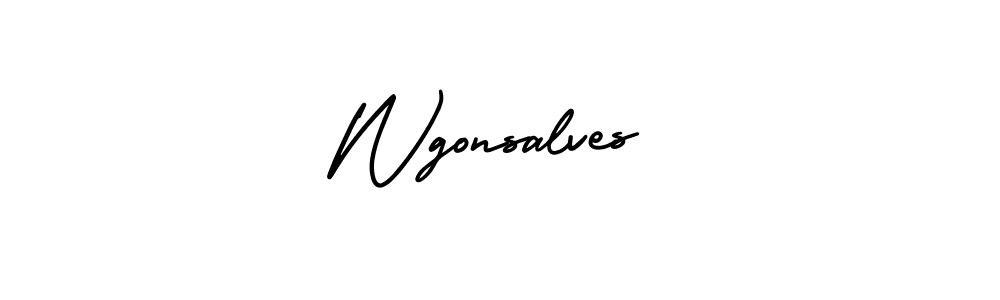 How to make Wgonsalves signature? AmerikaSignatureDemo-Regular is a professional autograph style. Create handwritten signature for Wgonsalves name. Wgonsalves signature style 3 images and pictures png