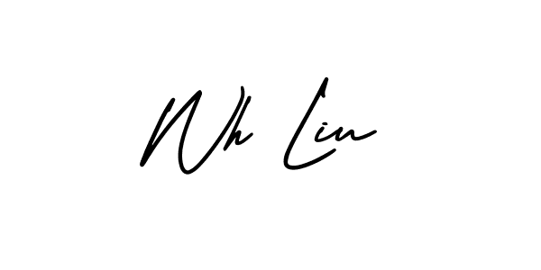 Best and Professional Signature Style for Wh Liu. AmerikaSignatureDemo-Regular Best Signature Style Collection. Wh Liu signature style 3 images and pictures png
