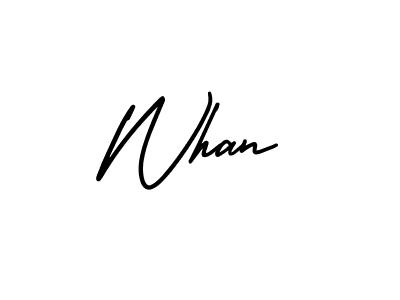 How to make Whan name signature. Use AmerikaSignatureDemo-Regular style for creating short signs online. This is the latest handwritten sign. Whan signature style 3 images and pictures png