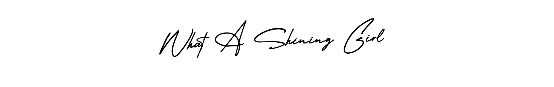 if you are searching for the best signature style for your name What A Shining Girl. so please give up your signature search. here we have designed multiple signature styles  using AmerikaSignatureDemo-Regular. What A Shining Girl signature style 3 images and pictures png