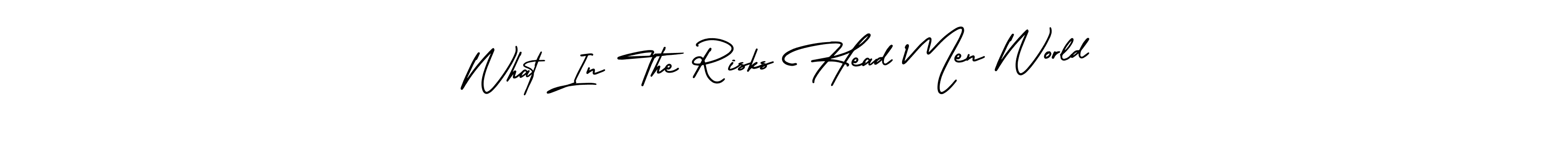 AmerikaSignatureDemo-Regular is a professional signature style that is perfect for those who want to add a touch of class to their signature. It is also a great choice for those who want to make their signature more unique. Get What In The Risks Head Men World name to fancy signature for free. What In The Risks Head Men World signature style 3 images and pictures png