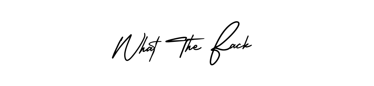 The best way (AmerikaSignatureDemo-Regular) to make a short signature is to pick only two or three words in your name. The name What The Fack include a total of six letters. For converting this name. What The Fack signature style 3 images and pictures png