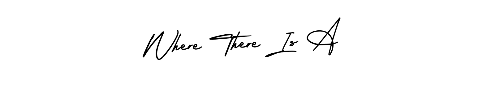 Create a beautiful signature design for name Where There Is A. With this signature (AmerikaSignatureDemo-Regular) fonts, you can make a handwritten signature for free. Where There Is A signature style 3 images and pictures png