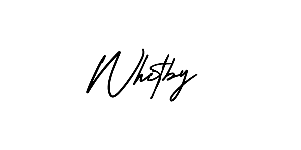 How to make Whitby name signature. Use AmerikaSignatureDemo-Regular style for creating short signs online. This is the latest handwritten sign. Whitby signature style 3 images and pictures png