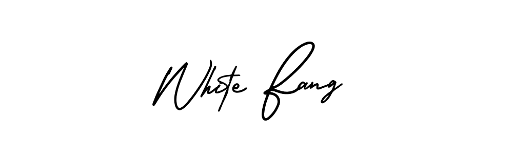 It looks lik you need a new signature style for name White Fang. Design unique handwritten (AmerikaSignatureDemo-Regular) signature with our free signature maker in just a few clicks. White Fang signature style 3 images and pictures png