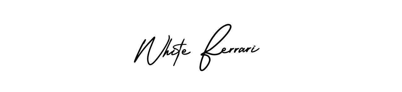 Also You can easily find your signature by using the search form. We will create White Ferrari name handwritten signature images for you free of cost using AmerikaSignatureDemo-Regular sign style. White Ferrari signature style 3 images and pictures png