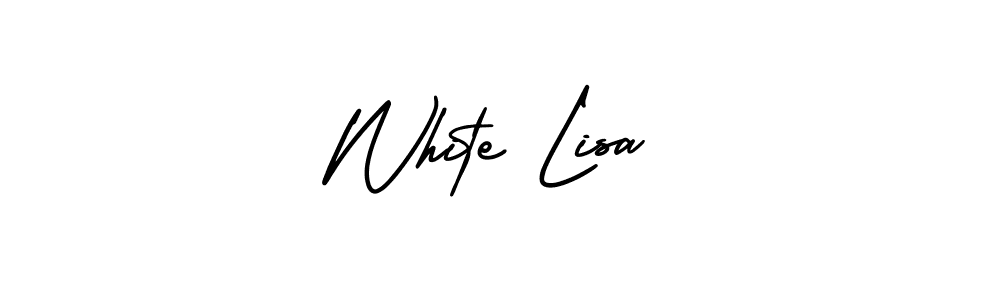 Design your own signature with our free online signature maker. With this signature software, you can create a handwritten (AmerikaSignatureDemo-Regular) signature for name White Lisa. White Lisa signature style 3 images and pictures png