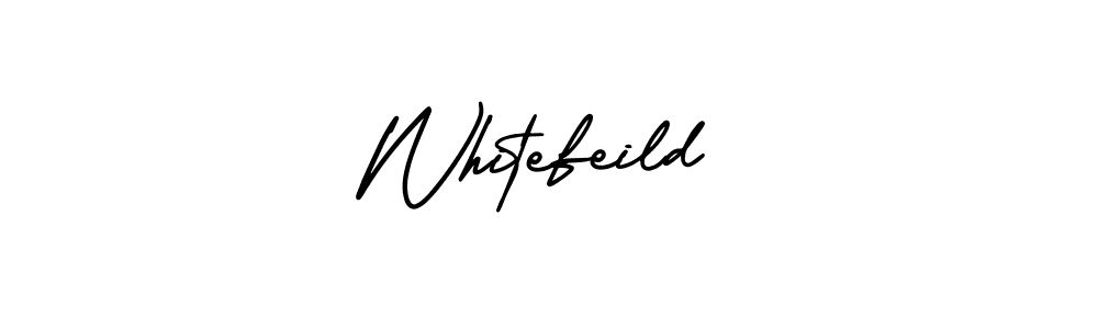 You should practise on your own different ways (AmerikaSignatureDemo-Regular) to write your name (Whitefeild) in signature. don't let someone else do it for you. Whitefeild signature style 3 images and pictures png