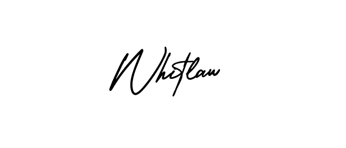 Use a signature maker to create a handwritten signature online. With this signature software, you can design (AmerikaSignatureDemo-Regular) your own signature for name Whitlaw. Whitlaw signature style 3 images and pictures png