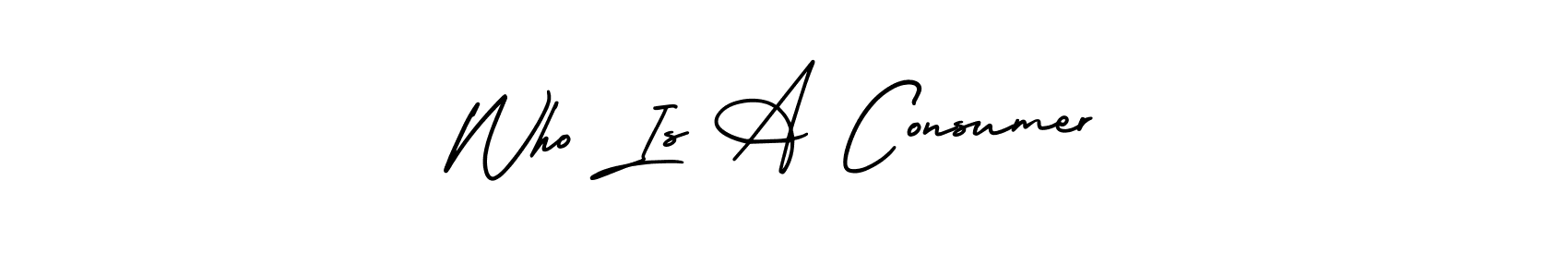 Use a signature maker to create a handwritten signature online. With this signature software, you can design (AmerikaSignatureDemo-Regular) your own signature for name Who Is A Consumer. Who Is A Consumer signature style 3 images and pictures png