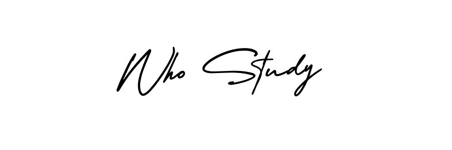 How to make Who Study signature? AmerikaSignatureDemo-Regular is a professional autograph style. Create handwritten signature for Who Study name. Who Study signature style 3 images and pictures png