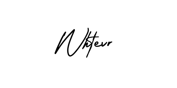 How to make Whtevr name signature. Use AmerikaSignatureDemo-Regular style for creating short signs online. This is the latest handwritten sign. Whtevr signature style 3 images and pictures png