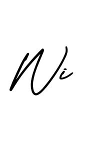 Wi stylish signature style. Best Handwritten Sign (AmerikaSignatureDemo-Regular) for my name. Handwritten Signature Collection Ideas for my name Wi. Wi signature style 3 images and pictures png