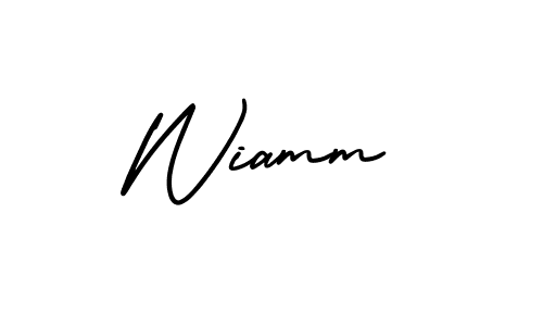 Use a signature maker to create a handwritten signature online. With this signature software, you can design (AmerikaSignatureDemo-Regular) your own signature for name Wiamm. Wiamm signature style 3 images and pictures png