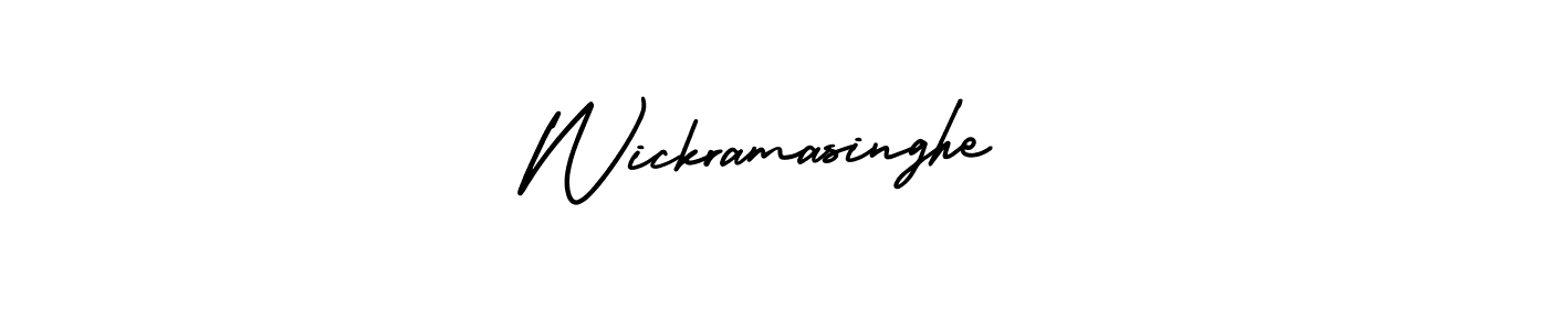 Make a beautiful signature design for name Wickramasinghe. With this signature (AmerikaSignatureDemo-Regular) style, you can create a handwritten signature for free. Wickramasinghe signature style 3 images and pictures png