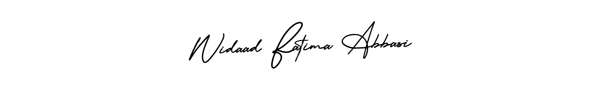 Design your own signature with our free online signature maker. With this signature software, you can create a handwritten (AmerikaSignatureDemo-Regular) signature for name Widaad Fatima Abbasi. Widaad Fatima Abbasi signature style 3 images and pictures png