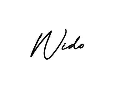 Make a beautiful signature design for name Wido. With this signature (AmerikaSignatureDemo-Regular) style, you can create a handwritten signature for free. Wido signature style 3 images and pictures png