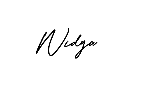 Use a signature maker to create a handwritten signature online. With this signature software, you can design (AmerikaSignatureDemo-Regular) your own signature for name Widya. Widya signature style 3 images and pictures png