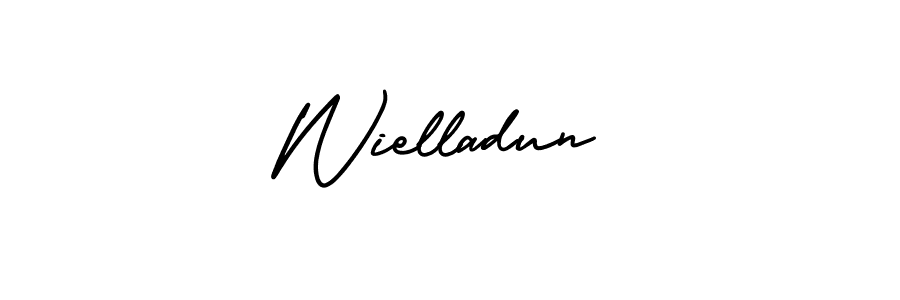 Design your own signature with our free online signature maker. With this signature software, you can create a handwritten (AmerikaSignatureDemo-Regular) signature for name Wielladun. Wielladun signature style 3 images and pictures png