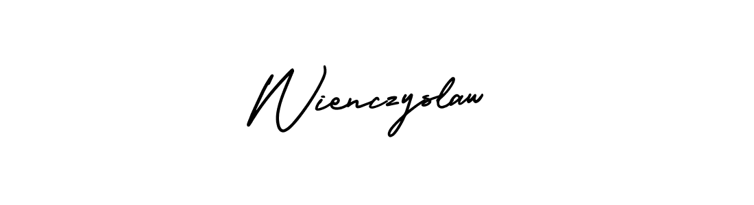 Design your own signature with our free online signature maker. With this signature software, you can create a handwritten (AmerikaSignatureDemo-Regular) signature for name Wienczyslaw. Wienczyslaw signature style 3 images and pictures png