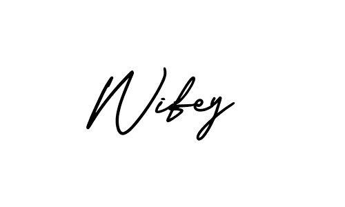 How to make Wifey signature? AmerikaSignatureDemo-Regular is a professional autograph style. Create handwritten signature for Wifey name. Wifey signature style 3 images and pictures png