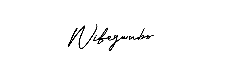 It looks lik you need a new signature style for name Wifeywubs. Design unique handwritten (AmerikaSignatureDemo-Regular) signature with our free signature maker in just a few clicks. Wifeywubs signature style 3 images and pictures png