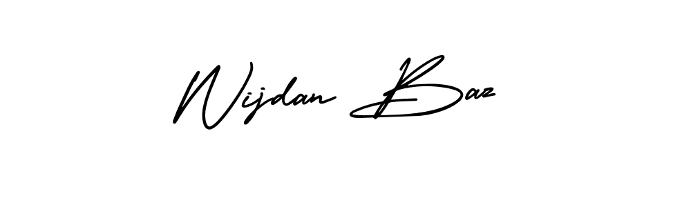 This is the best signature style for the Wijdan Baz name. Also you like these signature font (AmerikaSignatureDemo-Regular). Mix name signature. Wijdan Baz signature style 3 images and pictures png