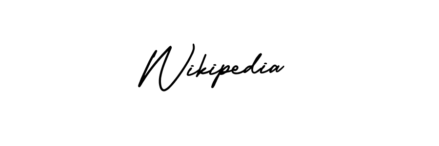 You should practise on your own different ways (AmerikaSignatureDemo-Regular) to write your name (Wikipedia) in signature. don't let someone else do it for you. Wikipedia signature style 3 images and pictures png