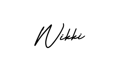 Use a signature maker to create a handwritten signature online. With this signature software, you can design (AmerikaSignatureDemo-Regular) your own signature for name Wikki. Wikki signature style 3 images and pictures png