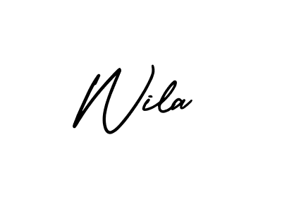 Make a beautiful signature design for name Wila. With this signature (AmerikaSignatureDemo-Regular) style, you can create a handwritten signature for free. Wila signature style 3 images and pictures png