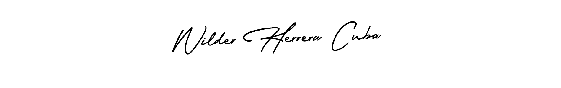Create a beautiful signature design for name Wilder Herrera Cuba. With this signature (AmerikaSignatureDemo-Regular) fonts, you can make a handwritten signature for free. Wilder Herrera Cuba signature style 3 images and pictures png