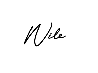 Wile stylish signature style. Best Handwritten Sign (AmerikaSignatureDemo-Regular) for my name. Handwritten Signature Collection Ideas for my name Wile. Wile signature style 3 images and pictures png