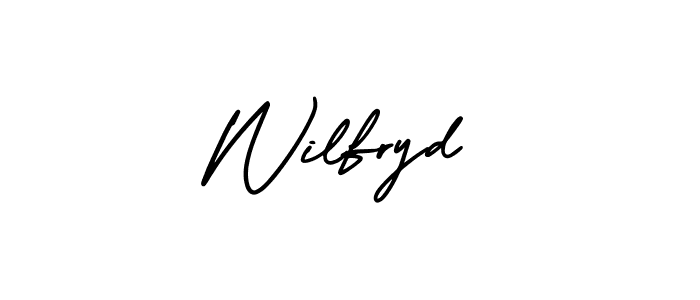 This is the best signature style for the Wilfryd name. Also you like these signature font (AmerikaSignatureDemo-Regular). Mix name signature. Wilfryd signature style 3 images and pictures png