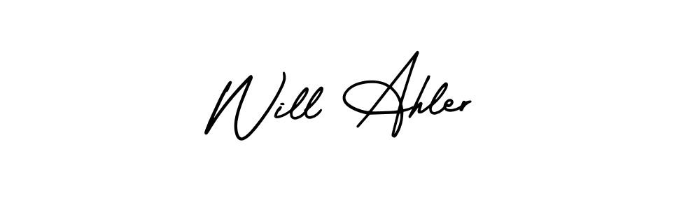 AmerikaSignatureDemo-Regular is a professional signature style that is perfect for those who want to add a touch of class to their signature. It is also a great choice for those who want to make their signature more unique. Get Will Ahler name to fancy signature for free. Will Ahler signature style 3 images and pictures png
