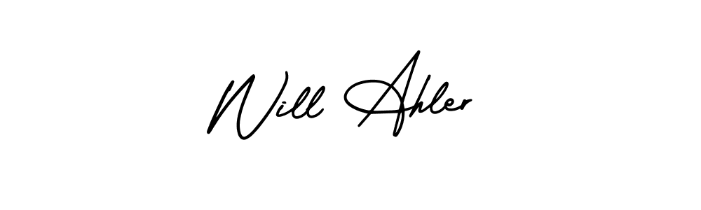 AmerikaSignatureDemo-Regular is a professional signature style that is perfect for those who want to add a touch of class to their signature. It is also a great choice for those who want to make their signature more unique. Get Will Ahler name to fancy signature for free. Will Ahler signature style 3 images and pictures png