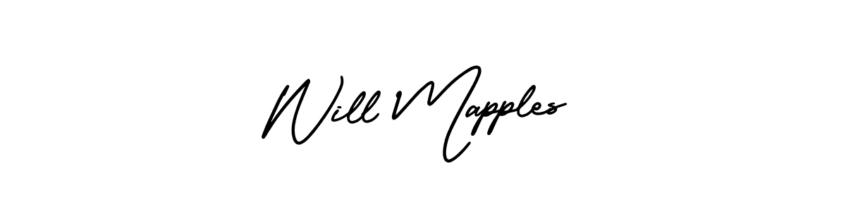 Use a signature maker to create a handwritten signature online. With this signature software, you can design (AmerikaSignatureDemo-Regular) your own signature for name Will Mapples. Will Mapples signature style 3 images and pictures png
