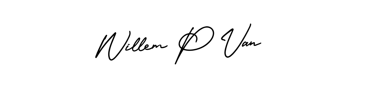 Willem P Van stylish signature style. Best Handwritten Sign (AmerikaSignatureDemo-Regular) for my name. Handwritten Signature Collection Ideas for my name Willem P Van. Willem P Van signature style 3 images and pictures png