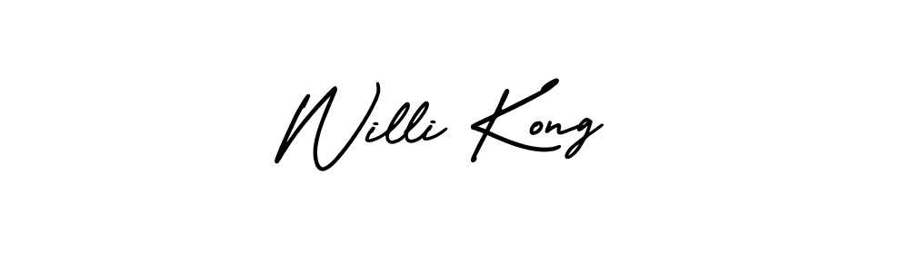 Use a signature maker to create a handwritten signature online. With this signature software, you can design (AmerikaSignatureDemo-Regular) your own signature for name Willi Kong. Willi Kong signature style 3 images and pictures png