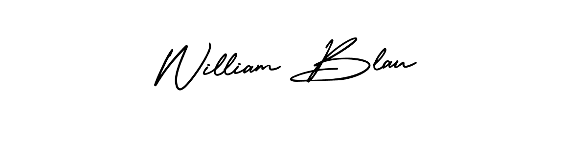It looks lik you need a new signature style for name William Blau. Design unique handwritten (AmerikaSignatureDemo-Regular) signature with our free signature maker in just a few clicks. William Blau signature style 3 images and pictures png