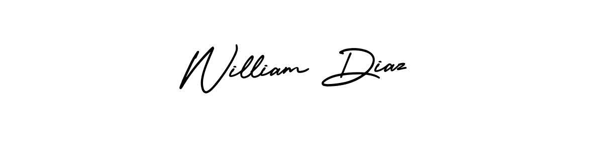 You should practise on your own different ways (AmerikaSignatureDemo-Regular) to write your name (William Diaz) in signature. don't let someone else do it for you. William Diaz signature style 3 images and pictures png