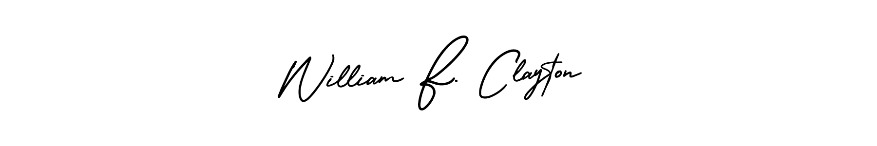 Make a beautiful signature design for name William F. Clayton. With this signature (AmerikaSignatureDemo-Regular) style, you can create a handwritten signature for free. William F. Clayton signature style 3 images and pictures png