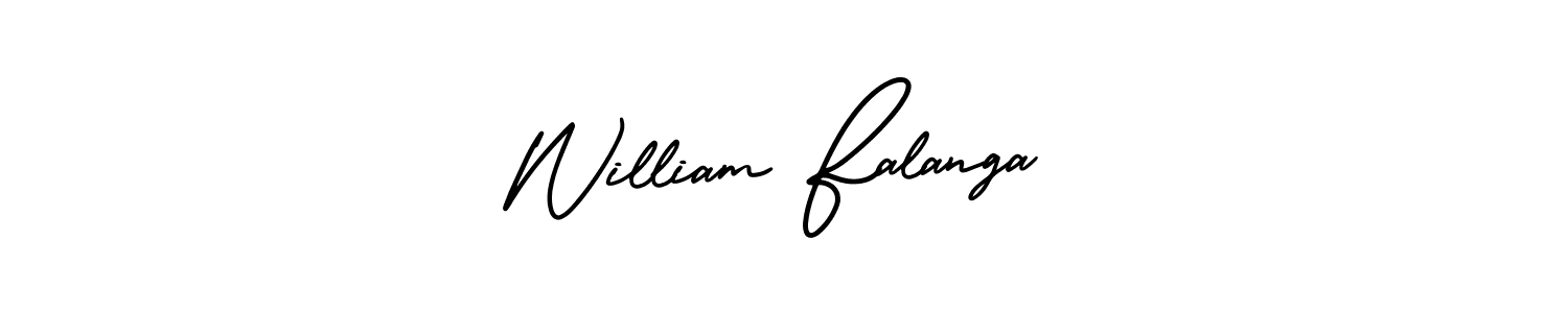 It looks lik you need a new signature style for name William Falanga. Design unique handwritten (AmerikaSignatureDemo-Regular) signature with our free signature maker in just a few clicks. William Falanga signature style 3 images and pictures png