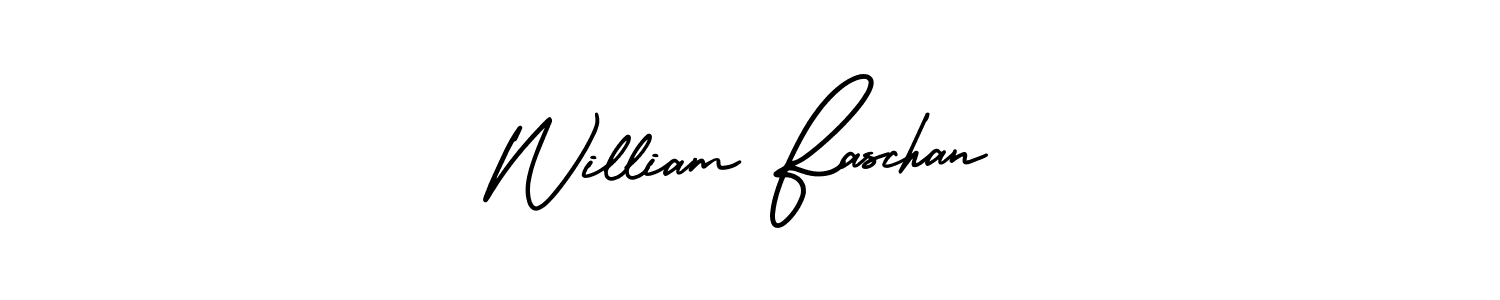 if you are searching for the best signature style for your name William Faschan. so please give up your signature search. here we have designed multiple signature styles  using AmerikaSignatureDemo-Regular. William Faschan signature style 3 images and pictures png