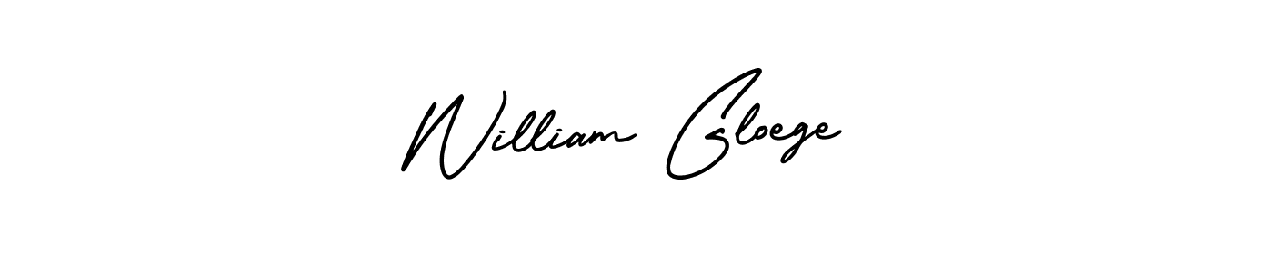 William Gloege stylish signature style. Best Handwritten Sign (AmerikaSignatureDemo-Regular) for my name. Handwritten Signature Collection Ideas for my name William Gloege. William Gloege signature style 3 images and pictures png