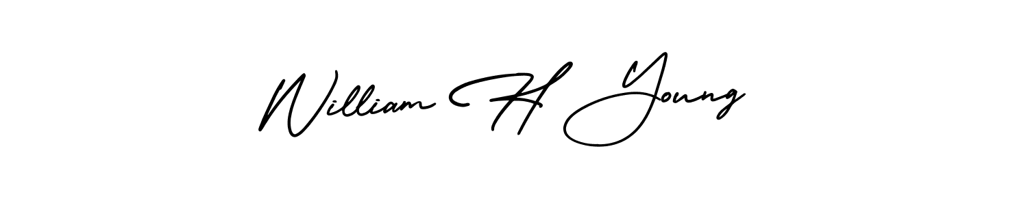 It looks lik you need a new signature style for name William H Young. Design unique handwritten (AmerikaSignatureDemo-Regular) signature with our free signature maker in just a few clicks. William H Young signature style 3 images and pictures png