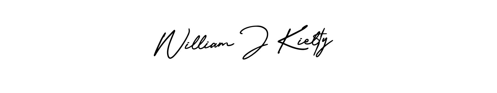 Design your own signature with our free online signature maker. With this signature software, you can create a handwritten (AmerikaSignatureDemo-Regular) signature for name William J Kielty. William J Kielty signature style 3 images and pictures png