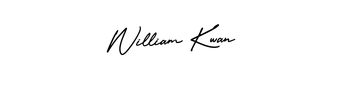Use a signature maker to create a handwritten signature online. With this signature software, you can design (AmerikaSignatureDemo-Regular) your own signature for name William Kwan. William Kwan signature style 3 images and pictures png