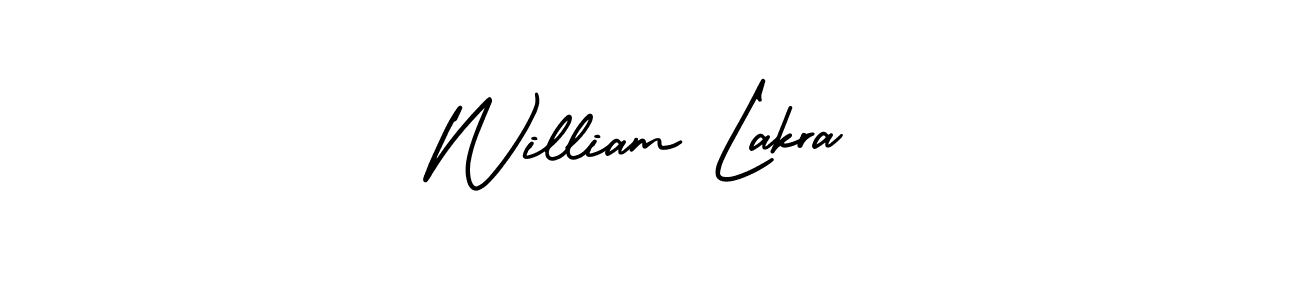 Make a short William Lakra signature style. Manage your documents anywhere anytime using AmerikaSignatureDemo-Regular. Create and add eSignatures, submit forms, share and send files easily. William Lakra signature style 3 images and pictures png