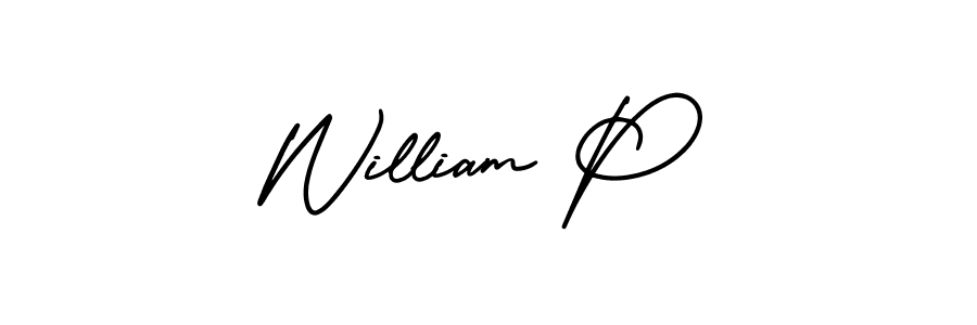 This is the best signature style for the William P name. Also you like these signature font (AmerikaSignatureDemo-Regular). Mix name signature. William P signature style 3 images and pictures png