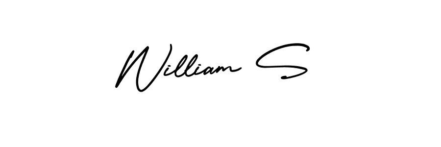 Use a signature maker to create a handwritten signature online. With this signature software, you can design (AmerikaSignatureDemo-Regular) your own signature for name William S. William S signature style 3 images and pictures png